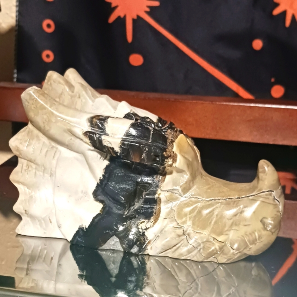 Volcano Agate Dragon Head